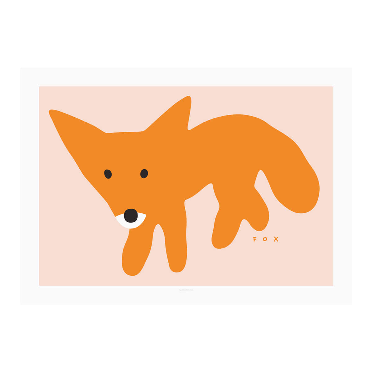 RED FOX-PINK POSTER