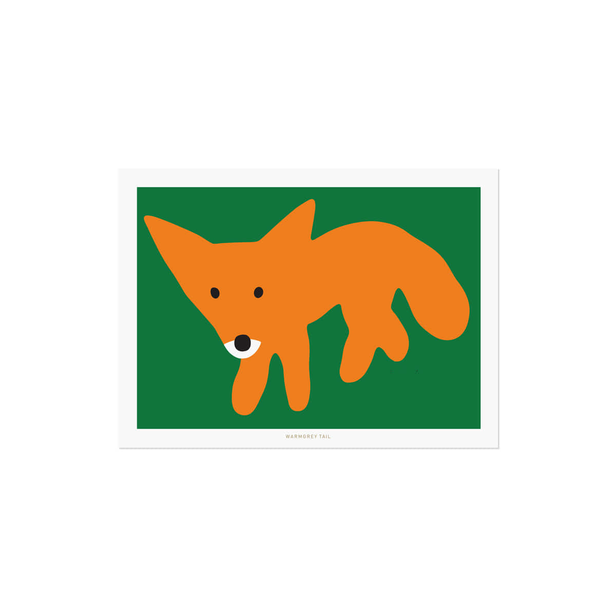 RED FOX GREEN POSTCARD
