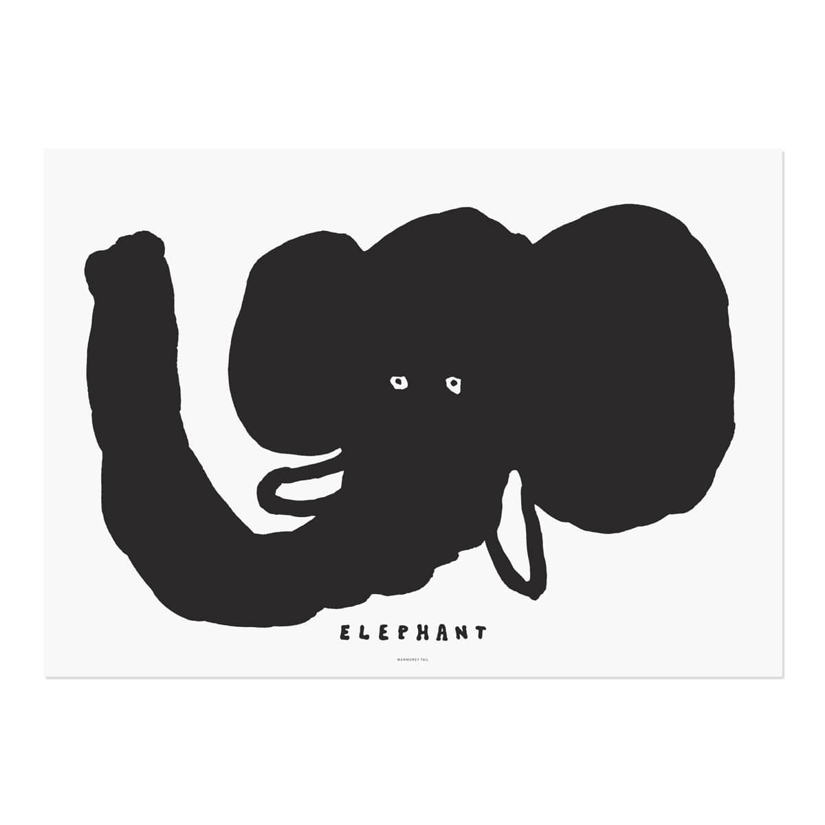 BIG FACE ELEPHANT POSTER [LANDSCAPE]