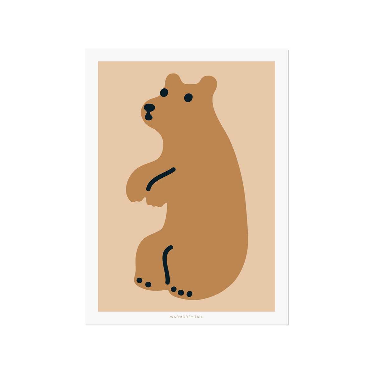 HUGGY BEAR - BROWN POSTCARD