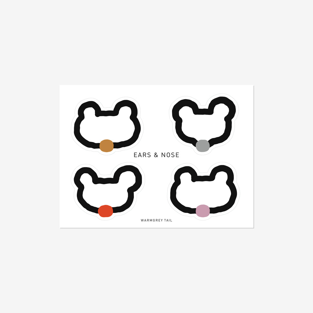 EARS &amp; NOSE 4P STICKER