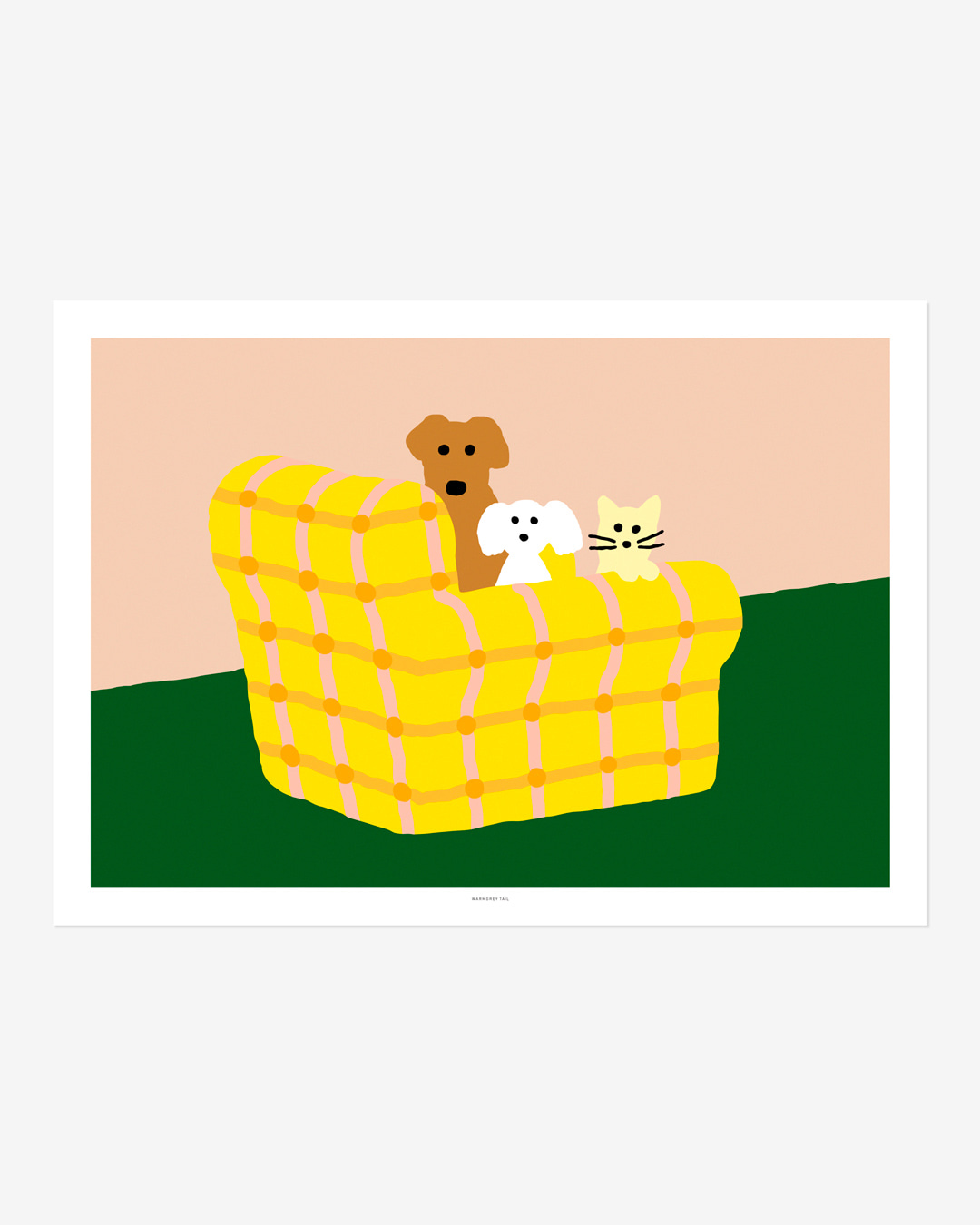 ARMCHAIR DOGS &amp; CAT POSTER